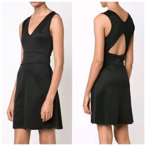 Rag & Bone Astrid A-line Dress Back Cutout Black Stretch LBD Chic Elegant 2